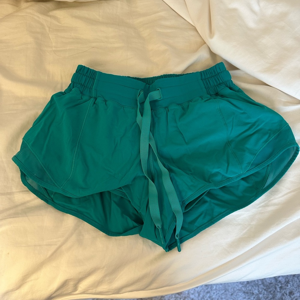 Turquoise Lululemon hotty hot shorts